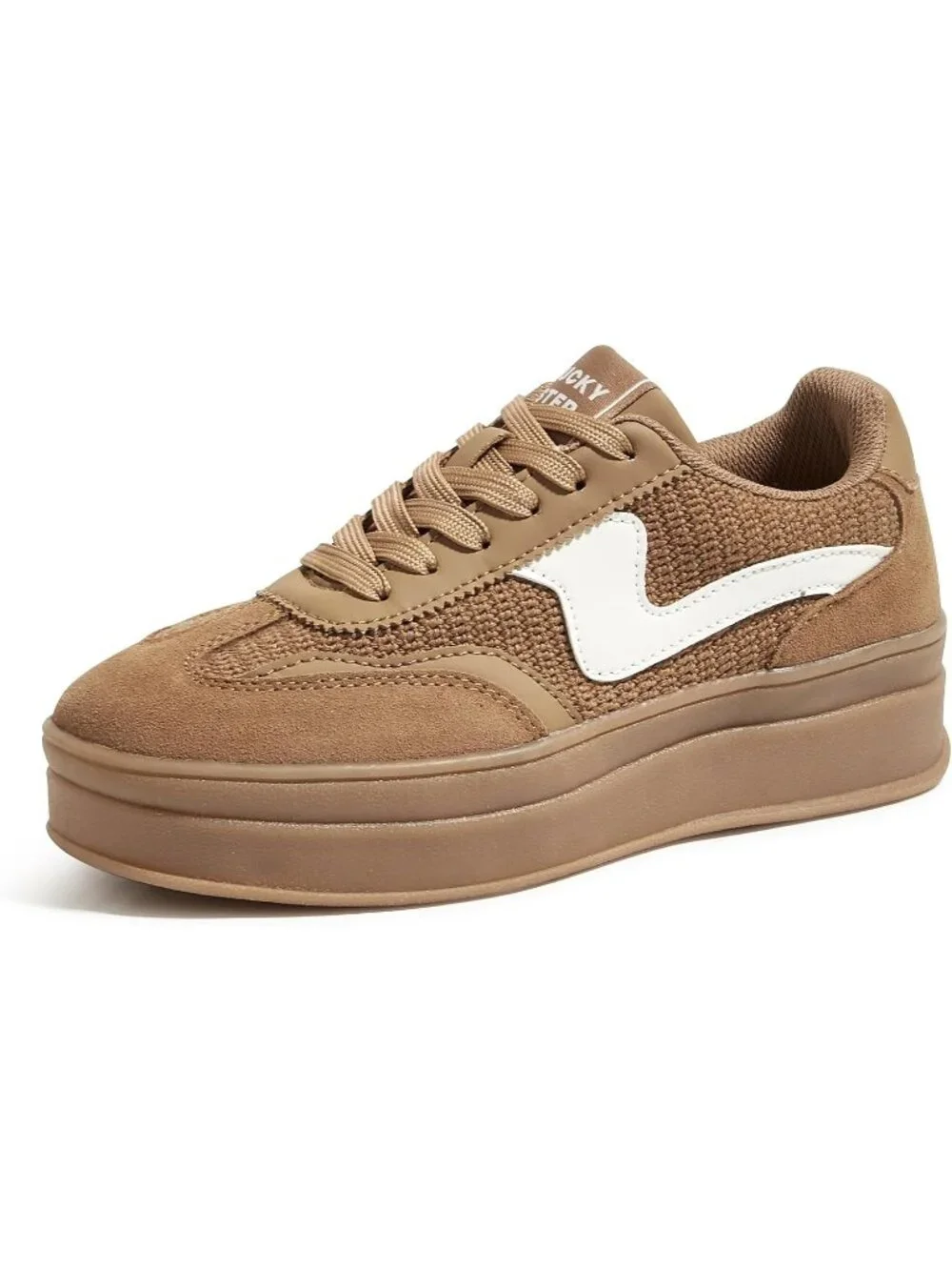 🆕Women's Brown Platform Fashion Sneakers Thick Sole Casual Walking Shoes